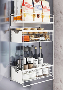 샤토에르 마그네틱 슬라이딩 수납 정리대 [3단] [ 사이즈 30*15*49.7cm ] 상세 이미지 1