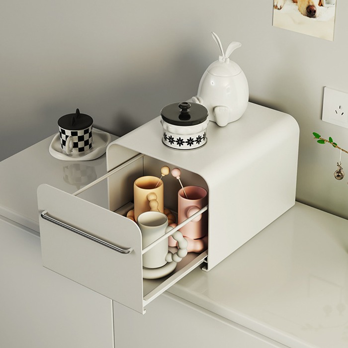 샤토에르 다용도 철제 수납장 [ 사이즈 28.3*35*23cm ]