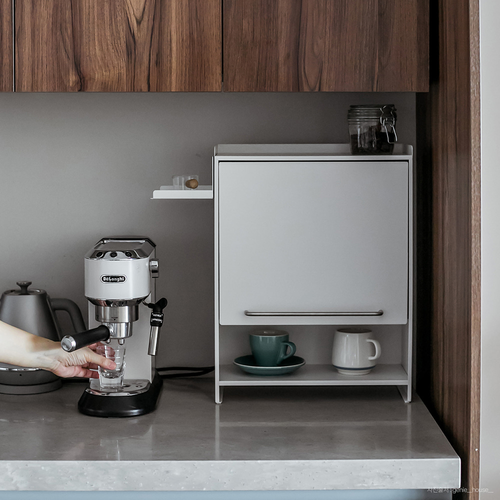 샤토에르 주방 철제 슬라이딩 도어 양념통 수납장 [ 사이즈 37.5*46*49.5cm ]